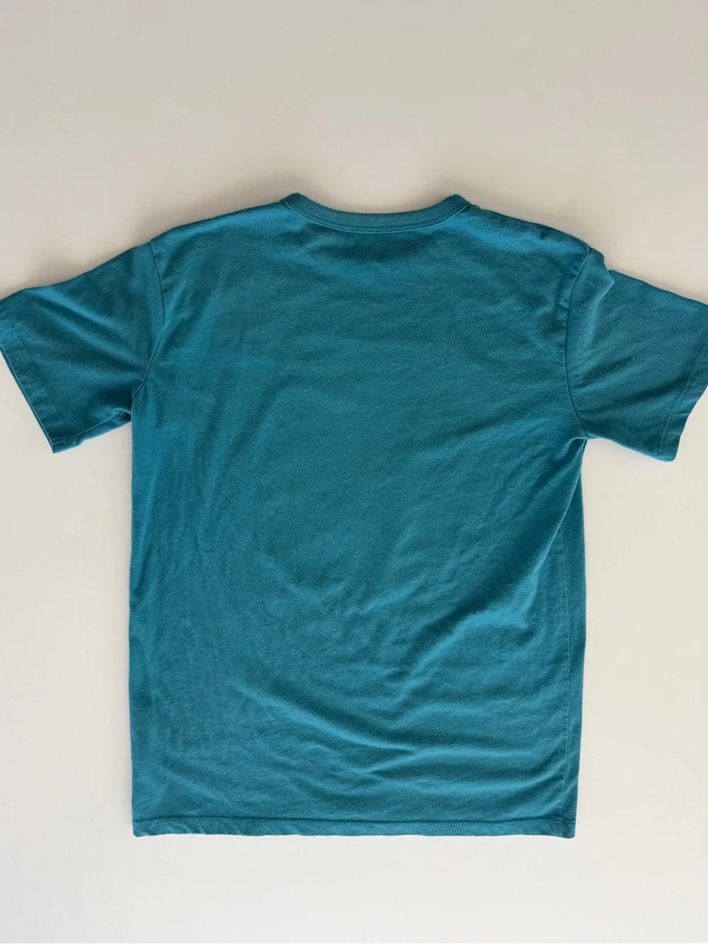 Teal Crewneck Smiley Graphic Tee | Youth L